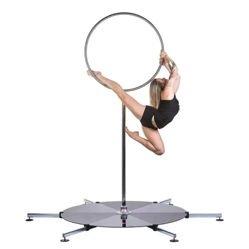 Bilink High Quality Removle Heavy Steel Aerial Dance Pole Stage with ra Hoop