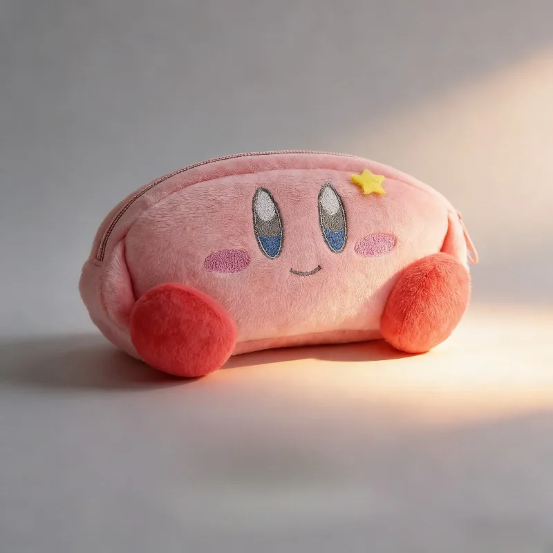 

New Anime Kirby Kawaii Pencil Case Cartoon Plush Pen Bag Box Large Capacity Cosmetic Bag Stationery Pouch School Supplies Gift