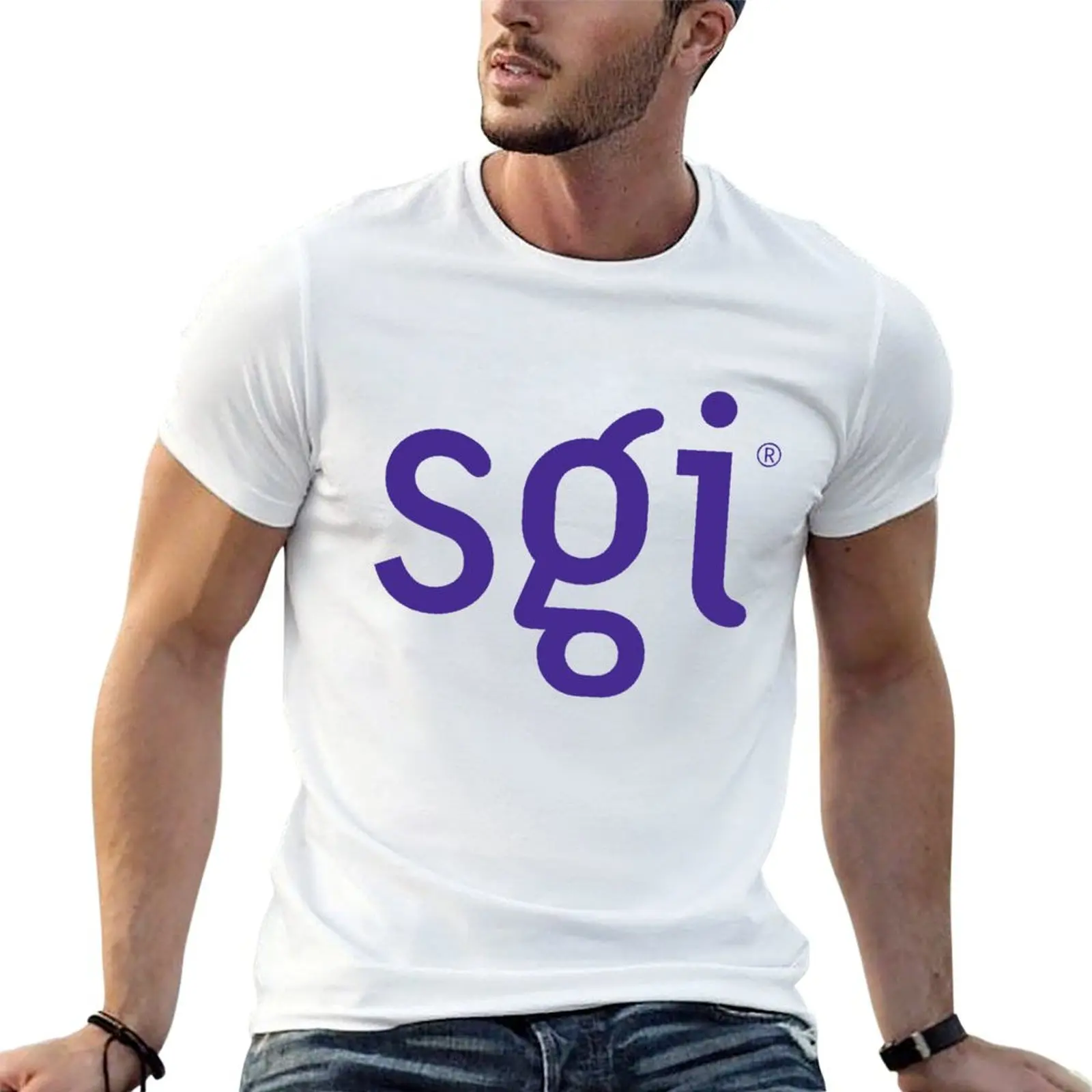 Silicon Graphics (SGI)-Camiseta con nuevo logotipo, camisetas de algodón 100% para hombre, camiseta gráfica divertida para hombre