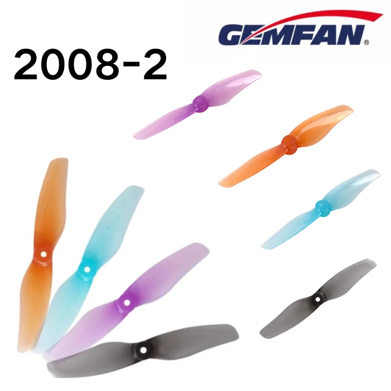 2in 2008-2 Hurricane Gemfan 1.5mm Mount PC Propeller for Mini Multirotor 2-Blade Micro Whoop FPV Freestyle Drones 12Pair/24PCS
