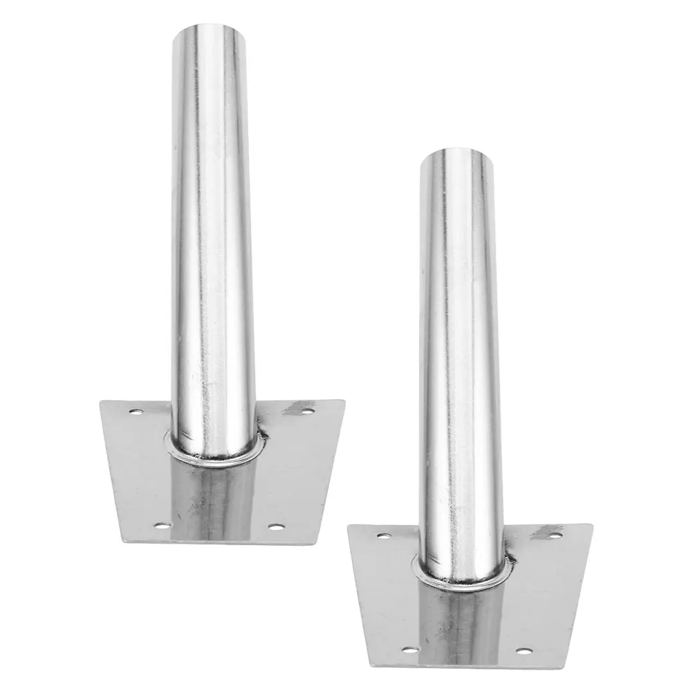 

2 Pcs Stainless Steel Flag Frame Holder Small Wall Bracket Mount for House Base Flagpole outside Decorative Adhesive