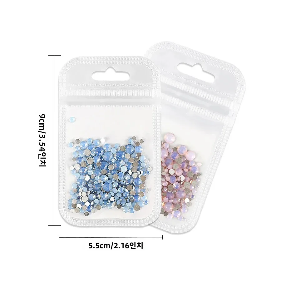 1 Pack Mix Opal Crystal Nail Art Rhinestones 3d Charm Glass Flatback Non Hotfix DIY Nail Jewelry Sticker Decorations For Nails