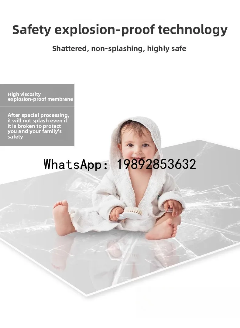 bathroom mirror toilet wall hanging can be pasted washbasin mirror non-punching makeup mirror