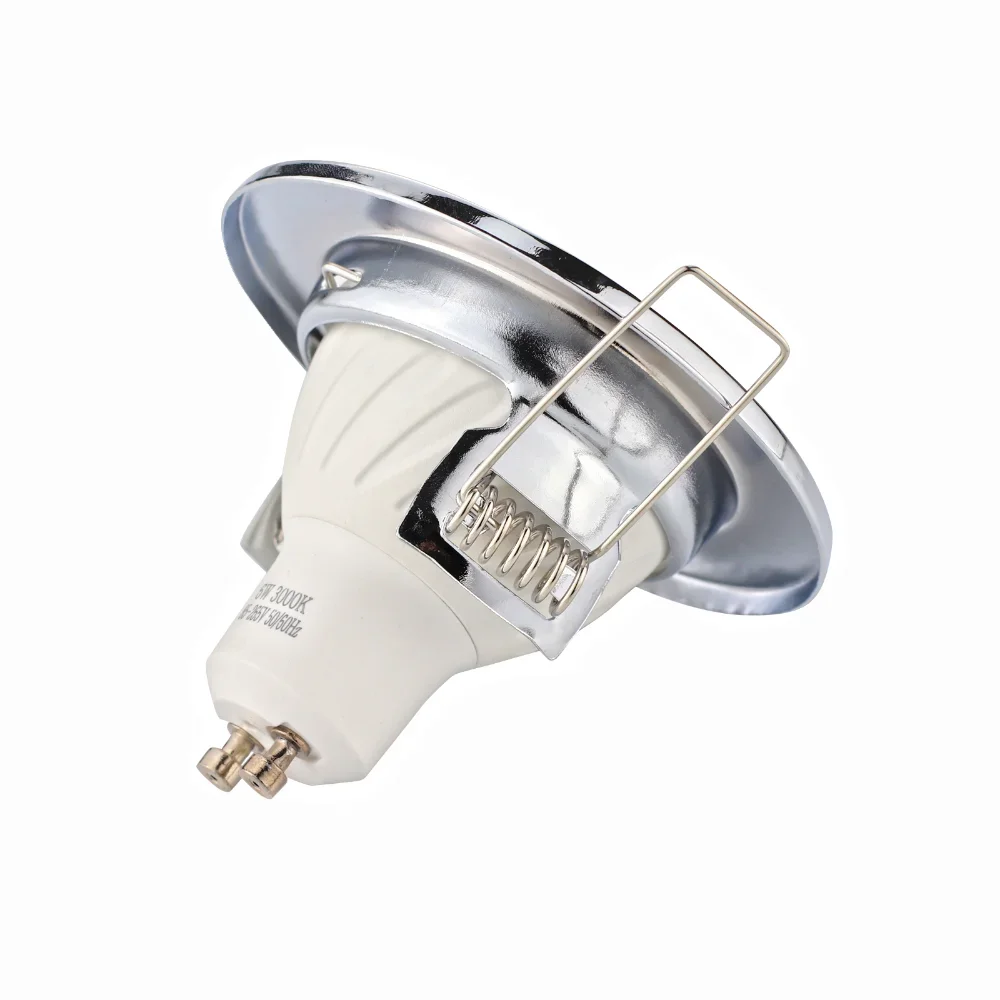 2PCS Recessed Spot LED Spotlight Fitting Ceiling Lamp Adjustable Frame GU5.3 GU10 MR16 Bulb Fixture Changeable 55mm Cut Hole