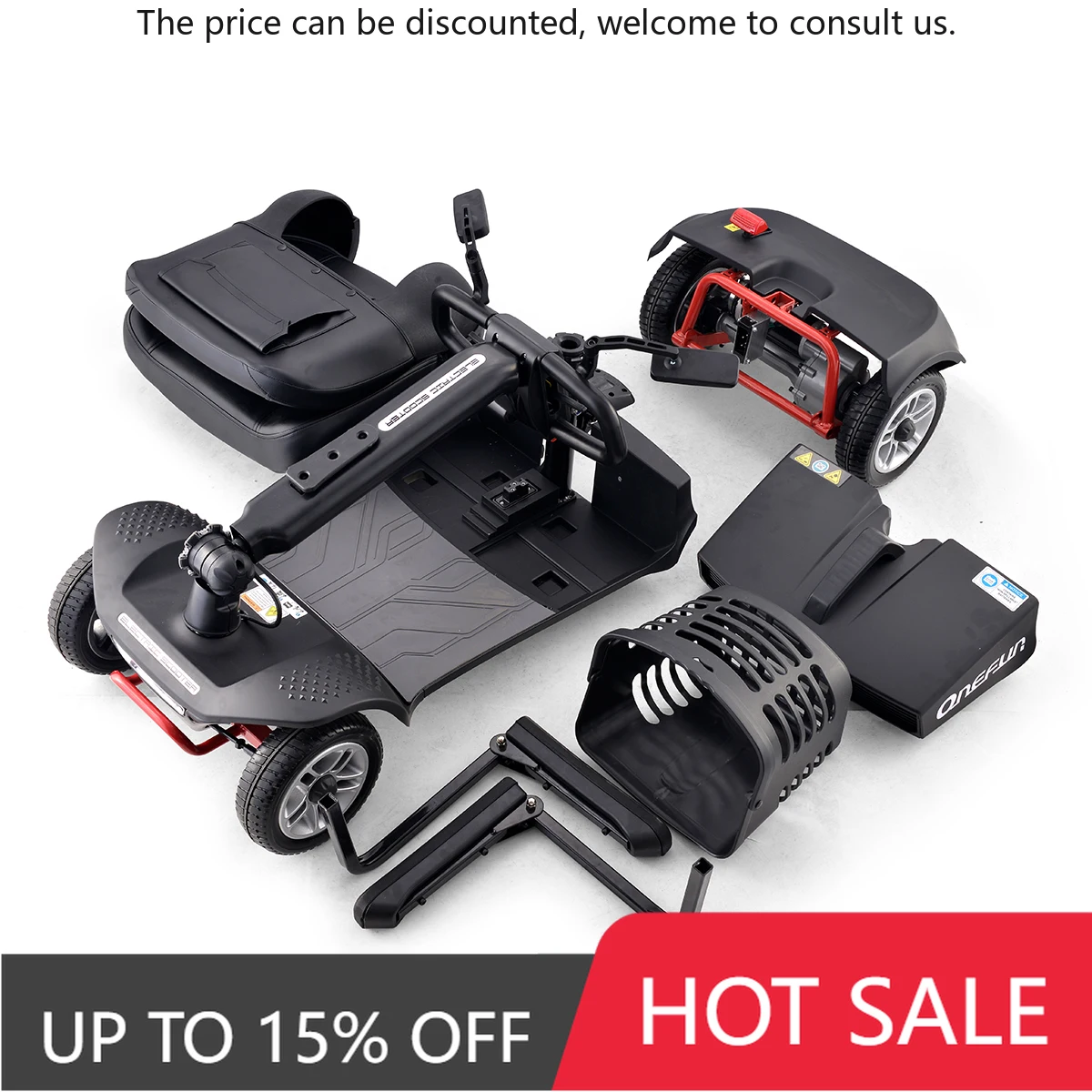 

Best Seller Travel Electric Lightweight 4 Wheel Mobility Scooter For Seniors Disabled
