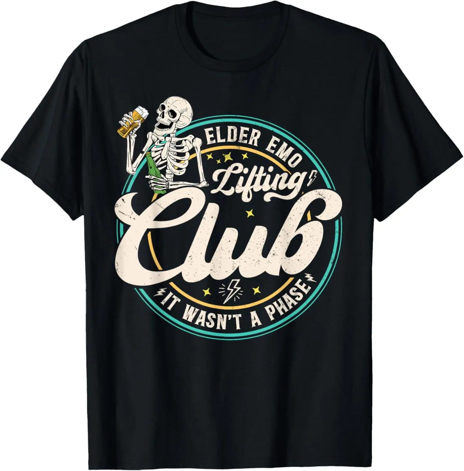 Elder Emo Lifting-Club It Wasn't A Phase Funny T-Shirt