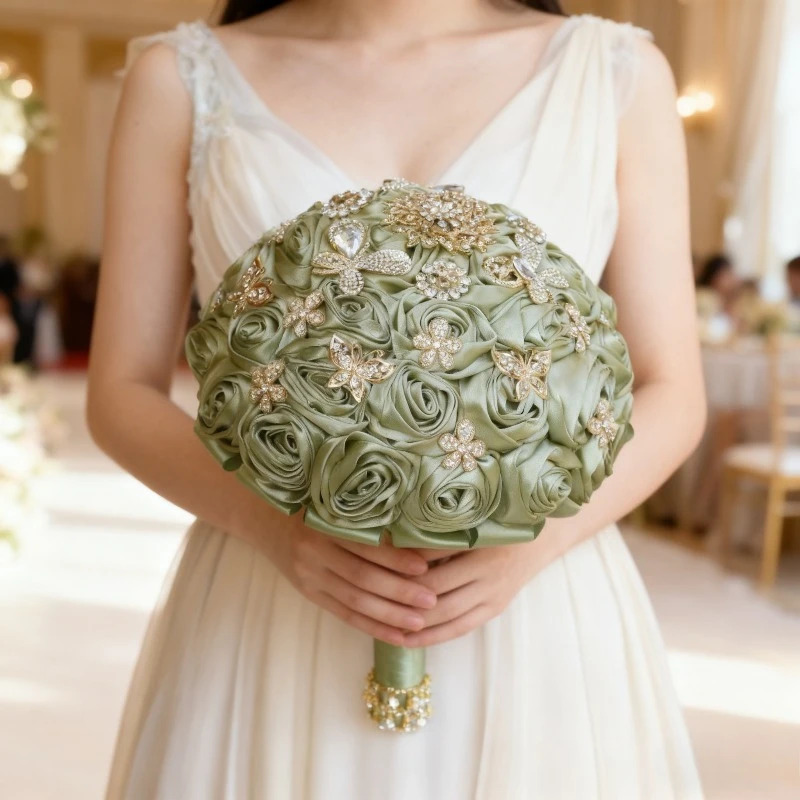 

Свадебный шавюрный зеленый ручной цветок бабочка вечная роза пучок свадебных подружек невесты ручной цветок реквизит для фотосессии
