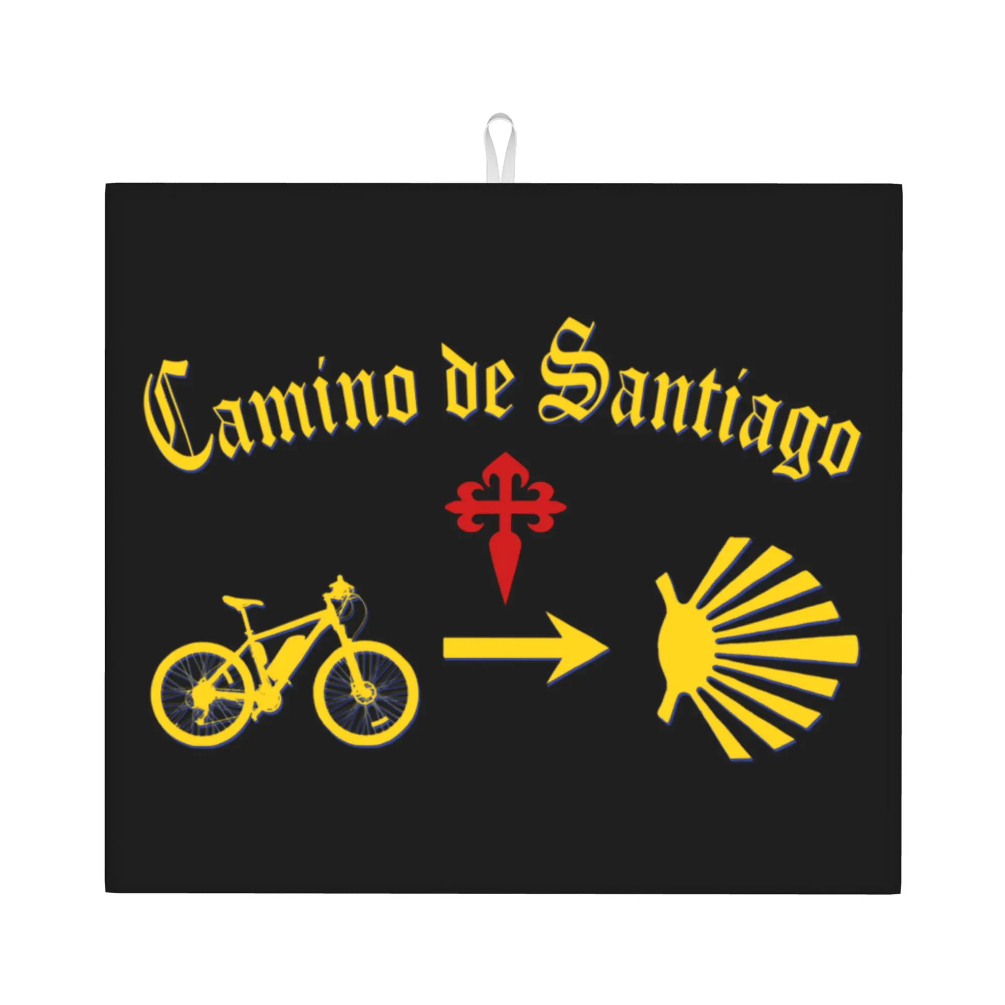 Buen Camino De Santiago Non Slip Kitchen Counter Protector Mat Barware Tableware Reusable Compostela Peregrino Mat For Kitchen