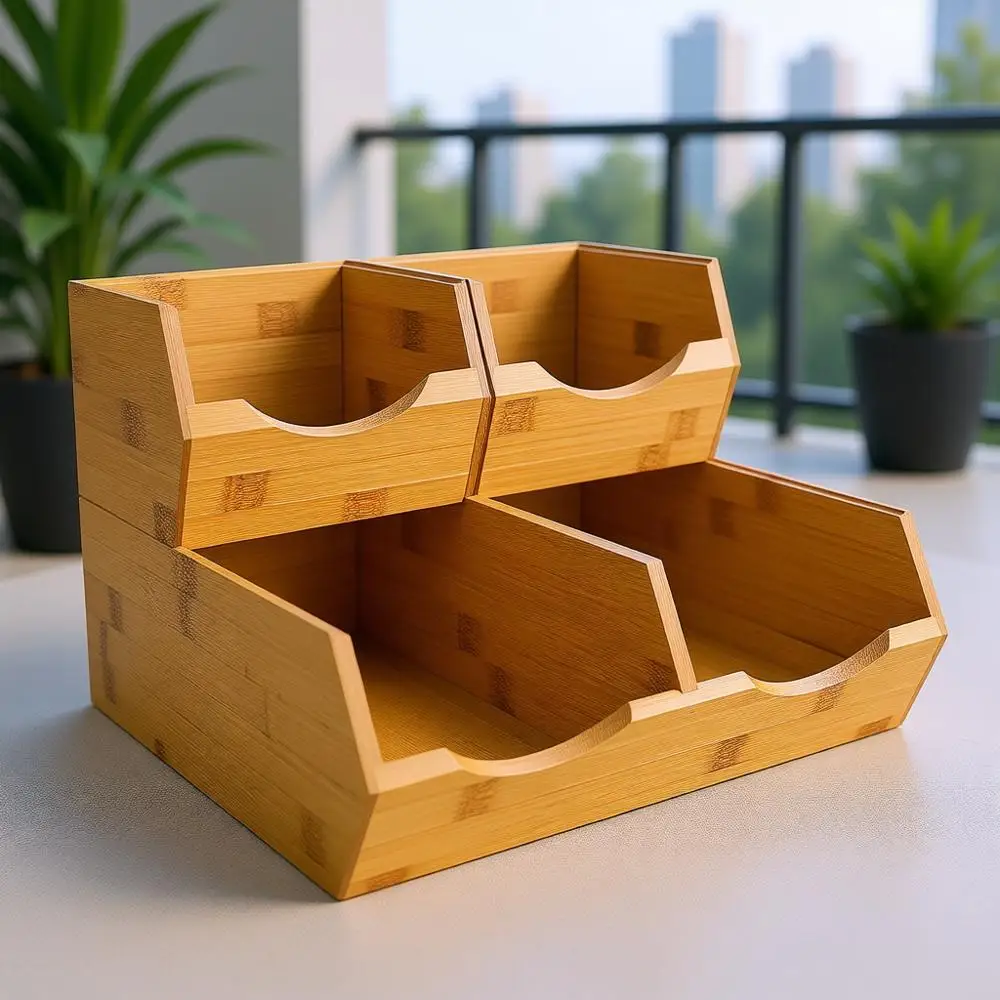 

Pantry Storage Bins – Potato & Onion Storage Bin or Pantry Organizers, Produce Organizer Set of 3 – Slide out Bin Acc