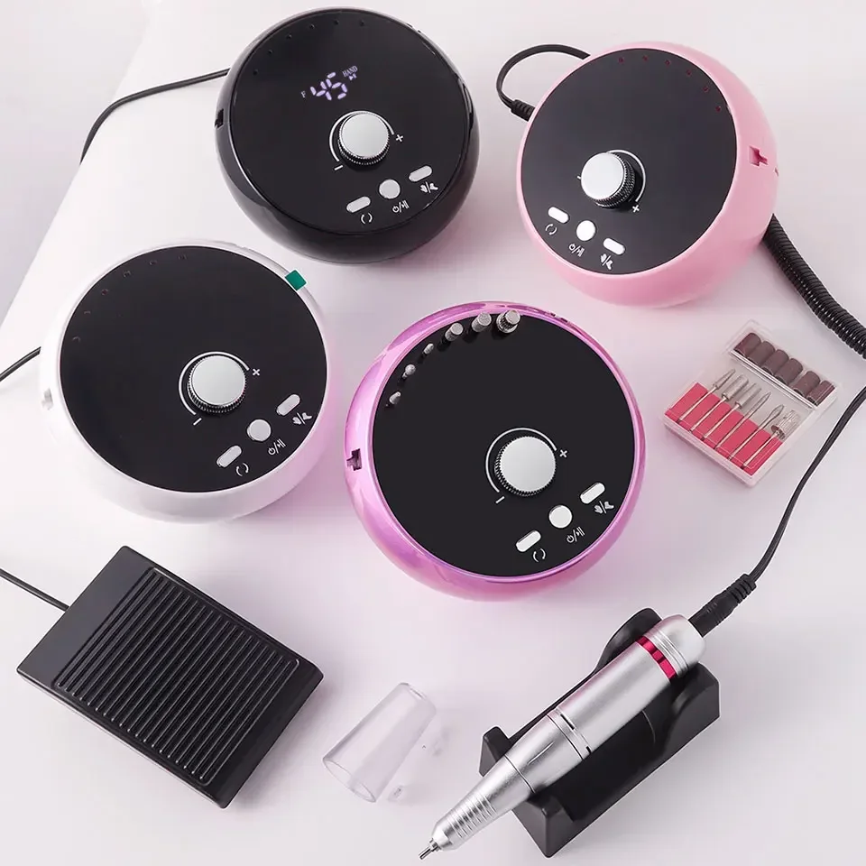 45000RPM Electric Nail Drill Professional Manicure Machine With Brushless Motor Nails Sander Set Nail Salon Polisher Equipment