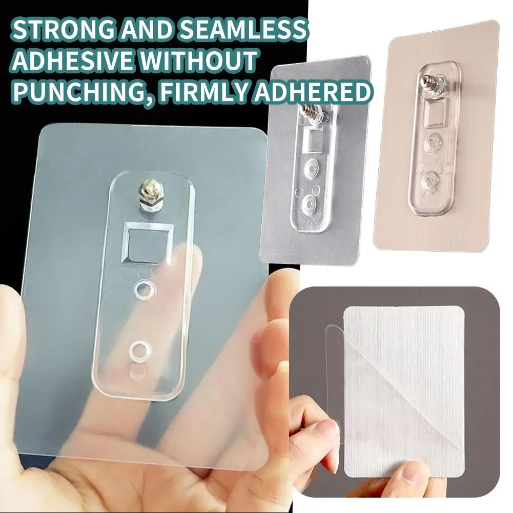 Wall Mounted Waterproof Hooks Punch-Free Screw Stickers Non-Marking Storage Plastic Mop Storage Bathroom Kitchen Holder W9A0