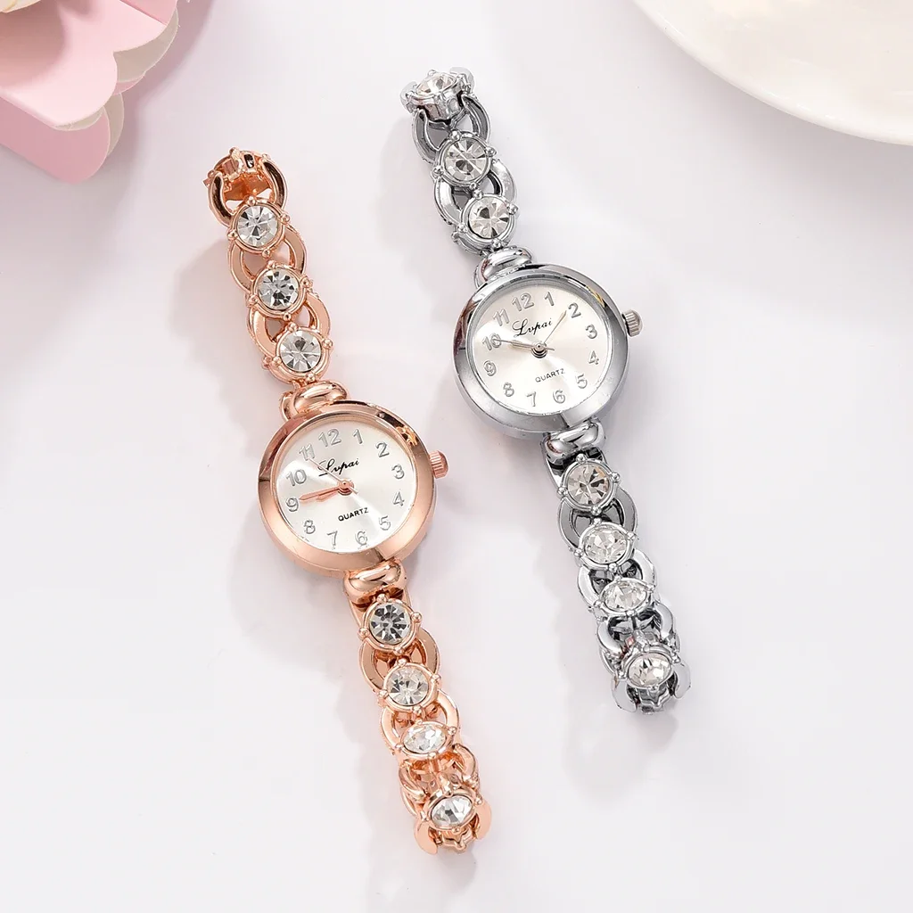 

Luxury Rose Gold Crystal Women Watch Stainless Steel Band Ladies Bracelet Watches Elegant Ladies Dress Watches Relogio Feminino