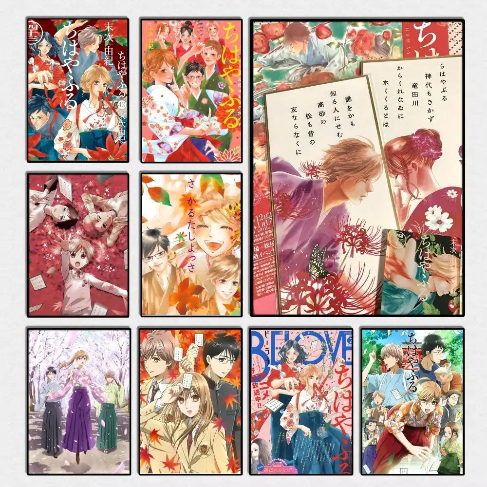Klassische Anime-Japanische Manga C-Chihayafuru-Poster, ausgefallener Wandaufkleber für Wohnzimmer, Bar, Dekoration, Wanddekoration
