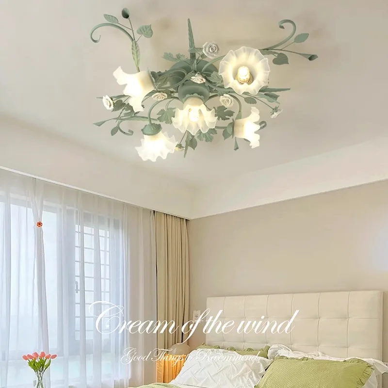 Nordic Flower Led Ceiling Lights For Living Room Dining Kitchen Bedroom Study Lamp Home Decor Lusters Luminaires Ceiling Light