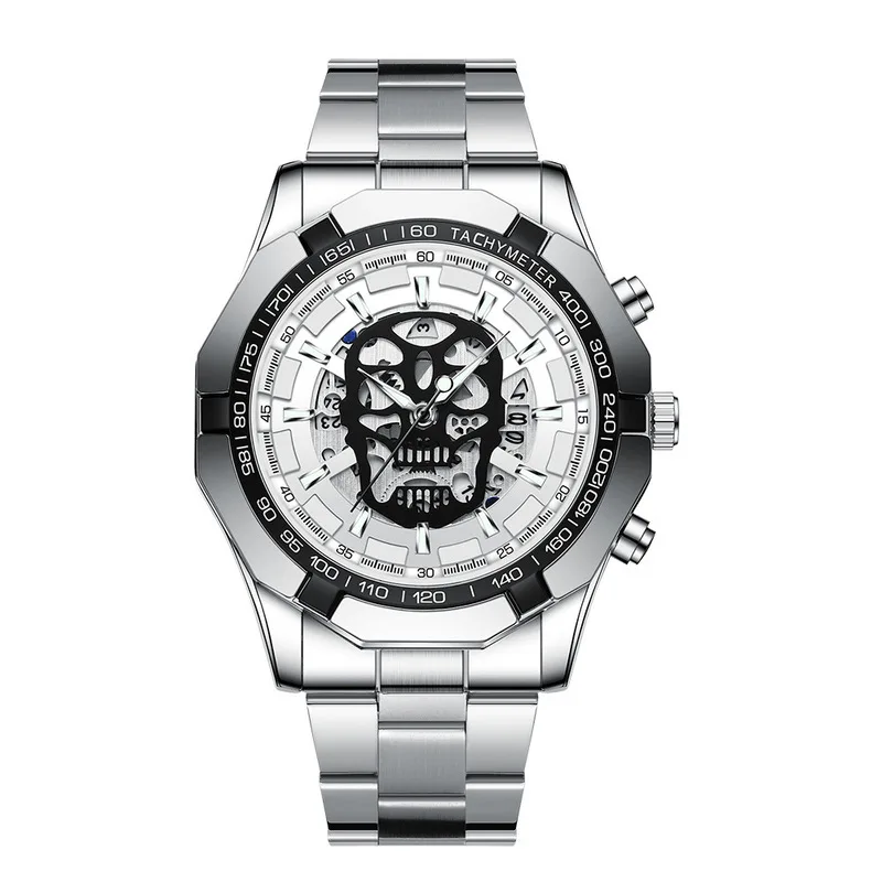 Fashionable Men's Watch Luminous Skull Head Waterproof Trendy Watch Precise Timing High-Hardness Mirror Men's Luxury Watch 2026