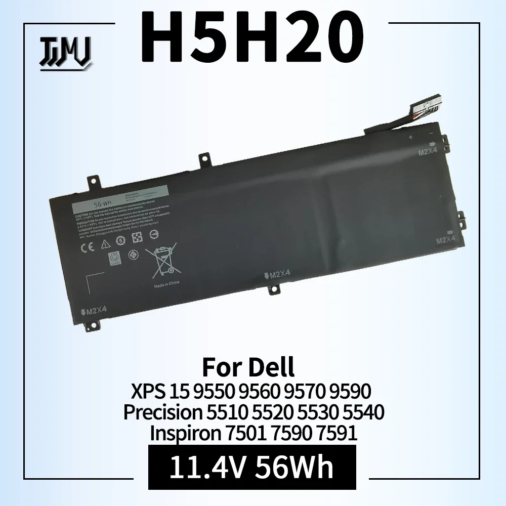 

H5H20 Laptop Battery for Dell XPS 15 9550 9560 9570 9590 Precision 5510 5520 5530 5540 Inspiron 7501 7590 7591 Series
