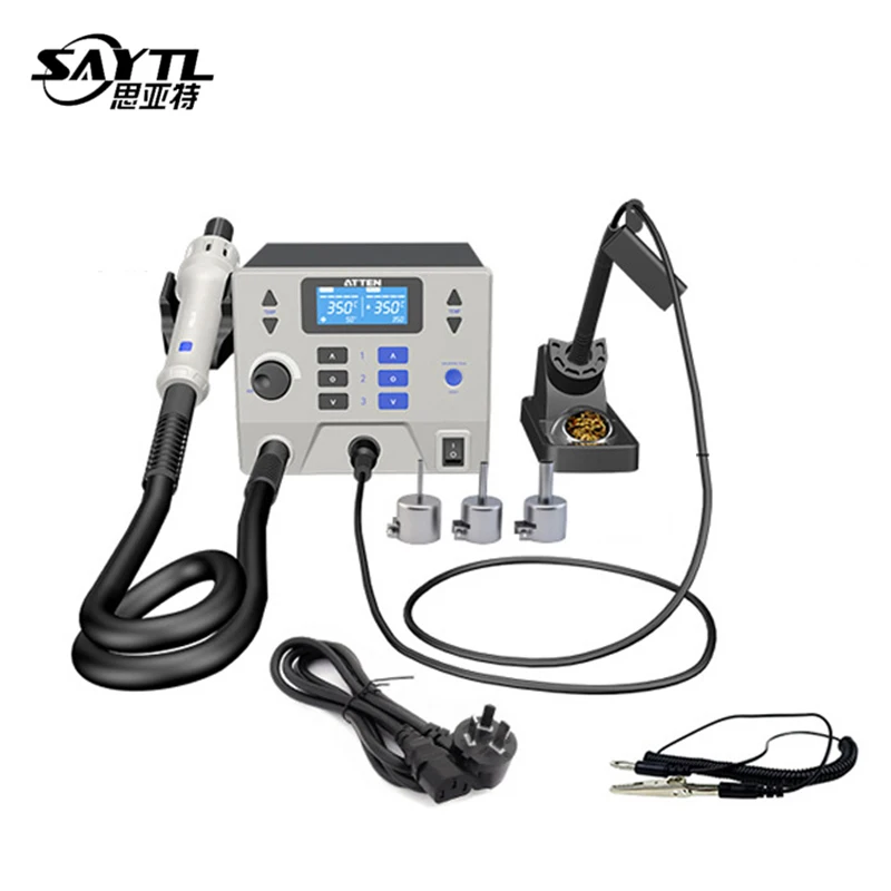 

ATTEN ST-8602D 2 in 1 Digital display soldering station Hot air gun Electric soldering iron BGA PCB desoldering Welding station