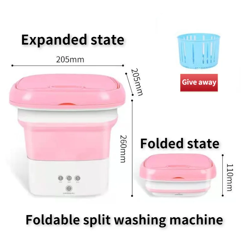 In stock Wholesale Other Electric Automatic Foldable Wig Mini Portable Folding Washing Machine