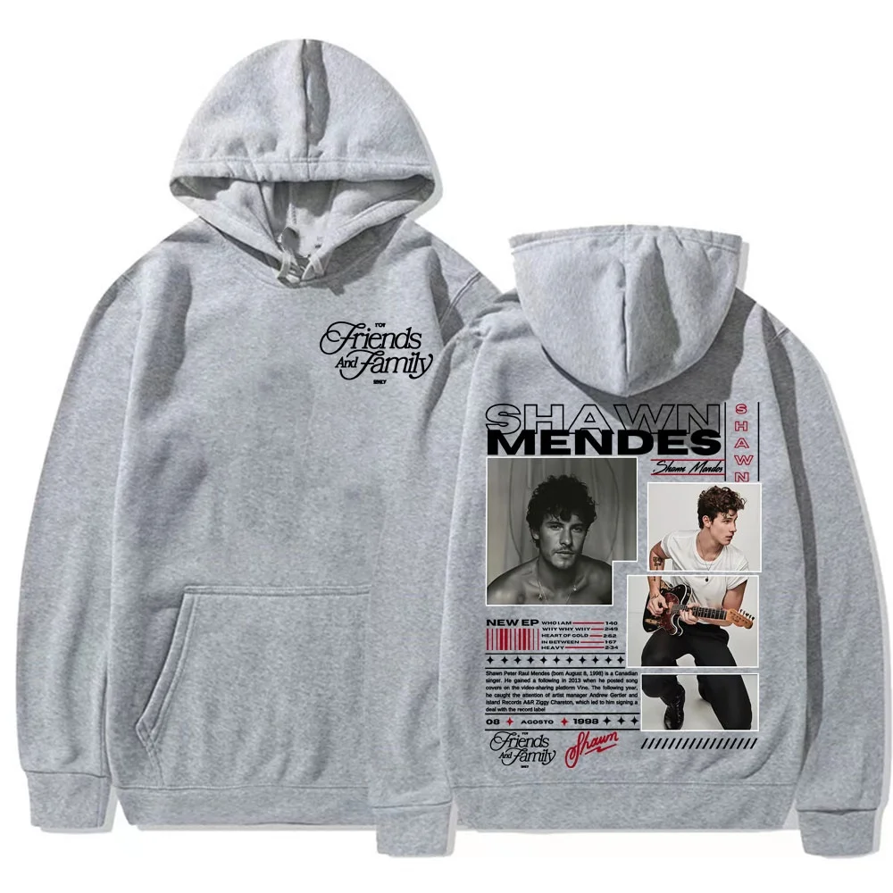 مغني الراب شون مينديز ألبوم جولة 2025 ميرش هوديس خريف/شتاء جديد للرجال موضة الهيب هوب الشرير جودة عالية مريحة البلوز #3