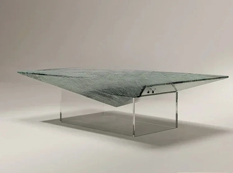A  Italian Bulgari Marble Suspended Coffee Table Living Room Home Acrylimodern Simple Long Coffee Table2003