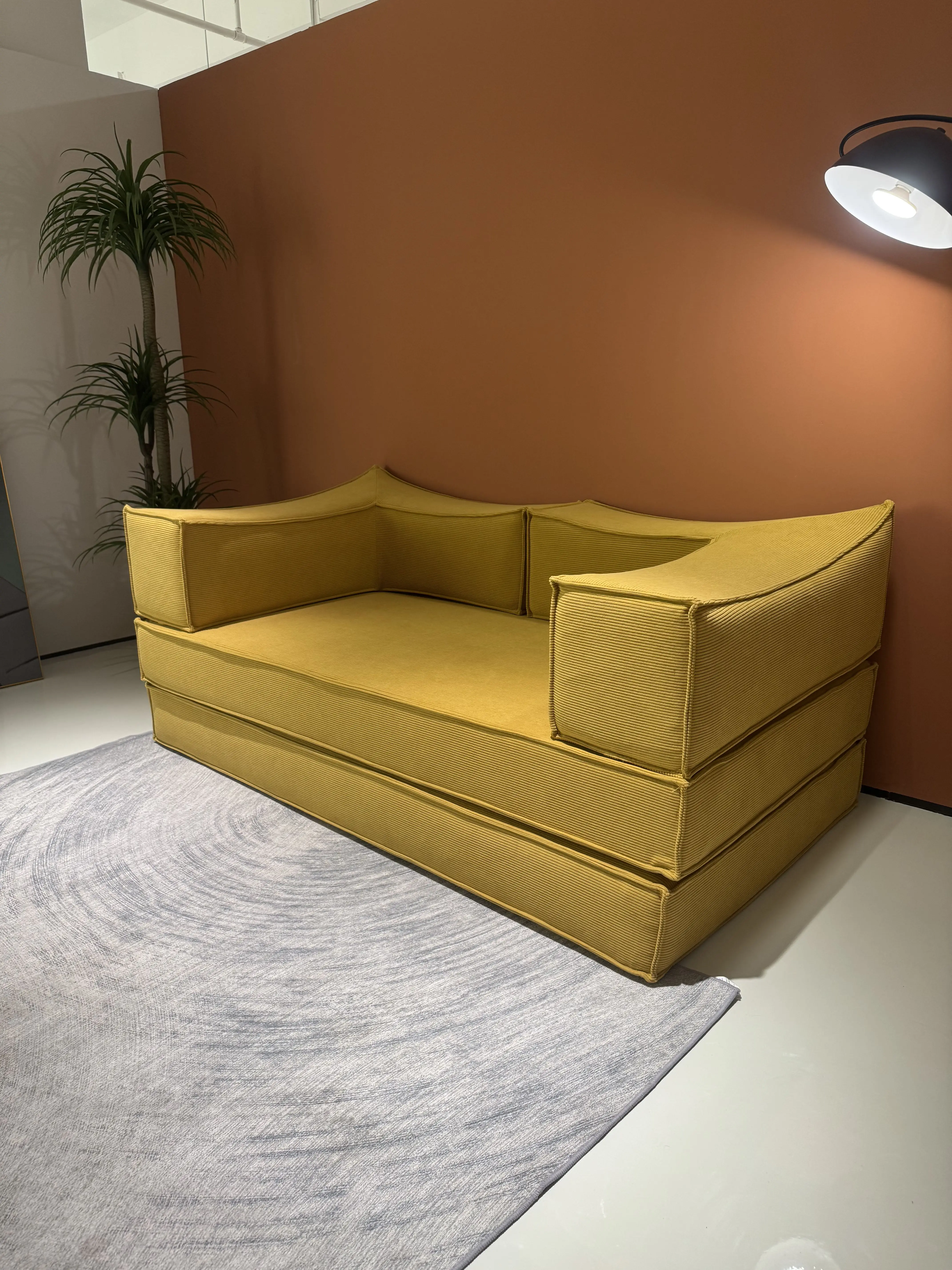 &One Seat Extendable Corner Contemporary Sofa Bed Set High Rebound Sponge Filling Upholstered Cloth Cover Modular Apartment