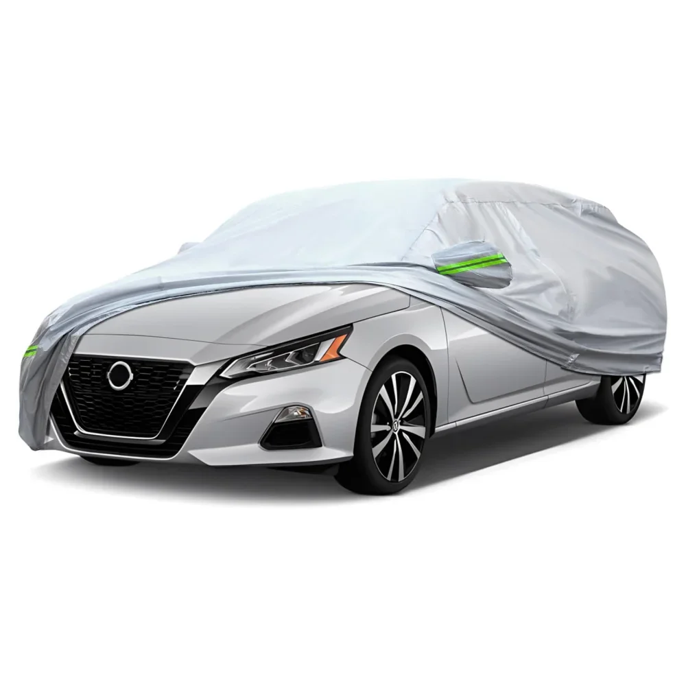 

Полный чехол для автомобиля, всепогодный, для седанов до 188-198 см, утолщенный, солнцезащитный, водонепроницаемый, снегозащитный, с 6 светоотражающими полосами