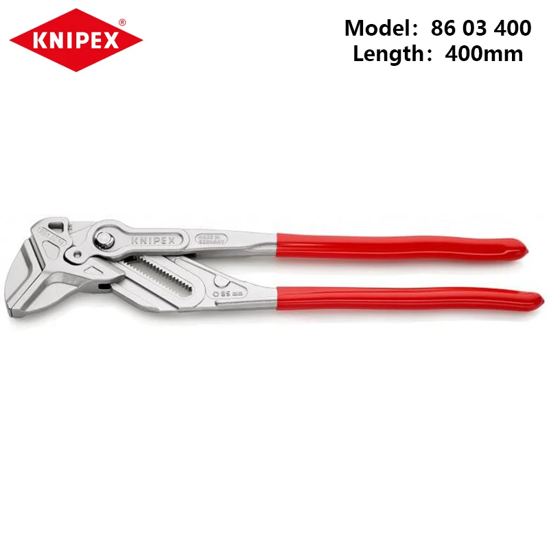 KNIPEX Pliers Wrench Chrome Plated Adjustable Plumbing Plier 8603125 8603150 8603180 8603250 8603300 8603400