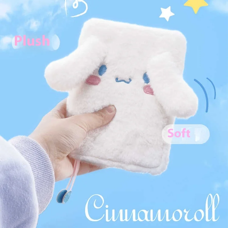 Kinbor Plush Cinnamorol Handbook Cute Girl Embroidery Notebook Self-Fill Date Inner Core Detachable Pocket Gift Box Set