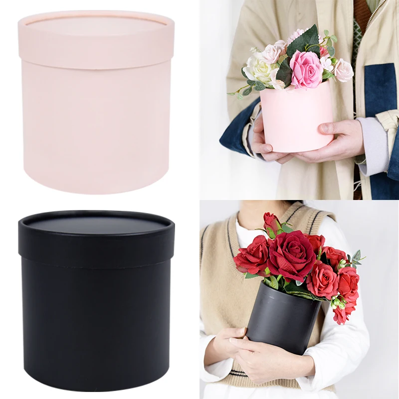 Flower Box Rose Boxes Round Cardboard Box for Gift Candy Chocolate Packaging Home Flower Arrangement Wedding Centerpiece Decor