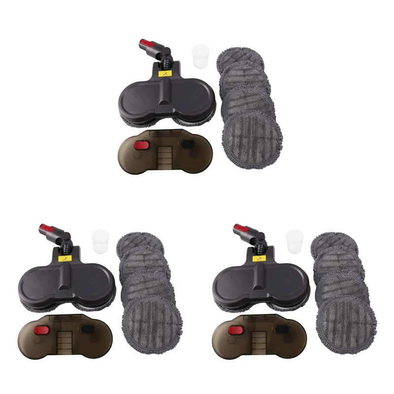 

Hot 3X Electric Wet Dry Mopping Head For Dyson V7 V8 V10 V11 Replaceable Parts With Water Tank Mop Head Mop Pads Water Cup