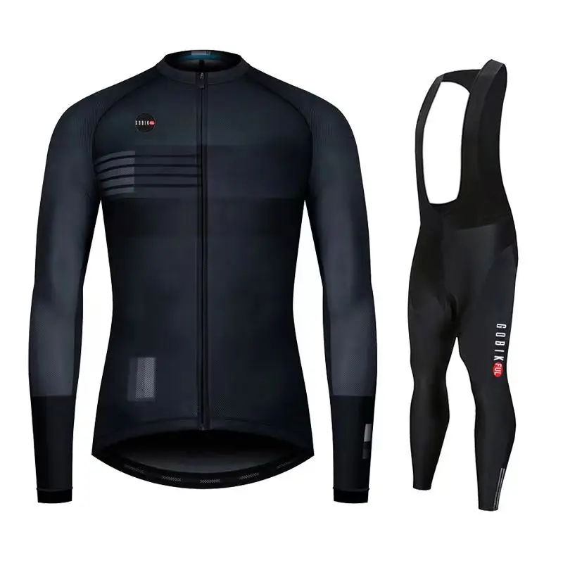 Gobikful-Breathable Long Sleeve Cycling Set for Men, Mountain Bike Clothing, Bicycle Jerseys, Autumn Clothes