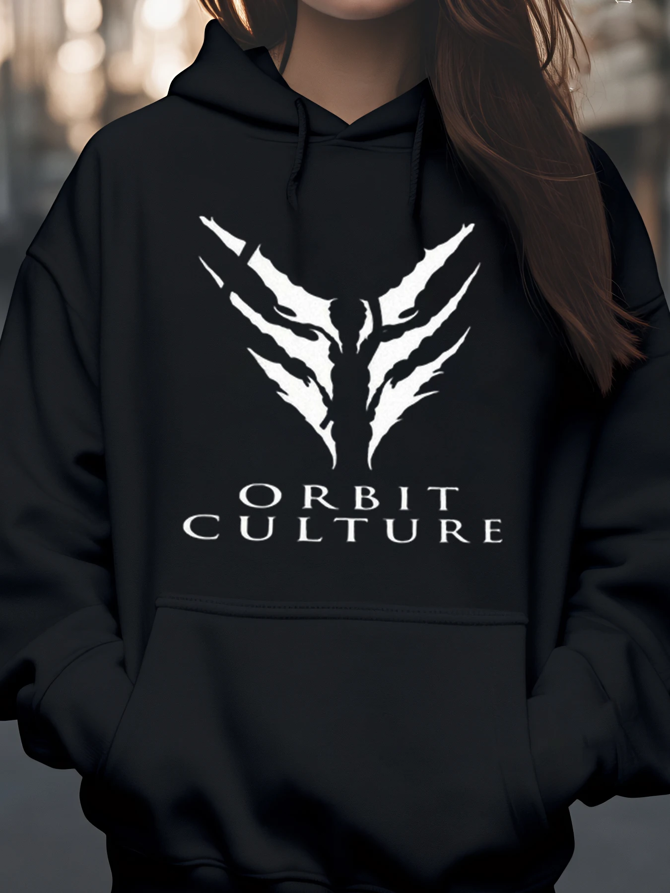 

Толстовка с логотипом Orbit Culture для повседневной носки и повседневной одежды Унисекс Уличный стиль