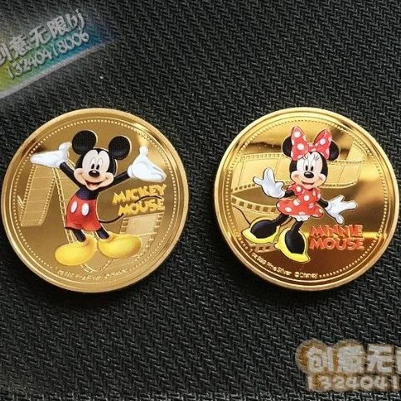 Ensemble de pièces de monnaie à collectionner Disney Minnie Mouse Donald Duck, personnage cancers, pièce commémorative, cadeau pour enfants