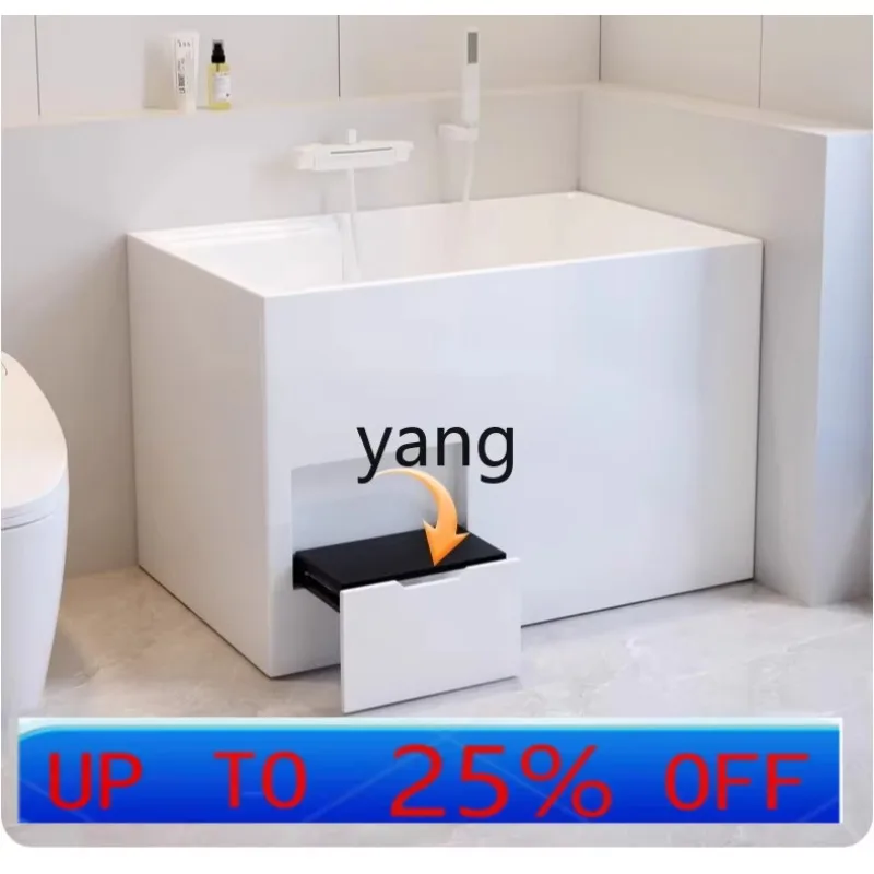 

LMM folding stool bathtub deep bubble small apartment home Japanese new acrylic mini bathtub
