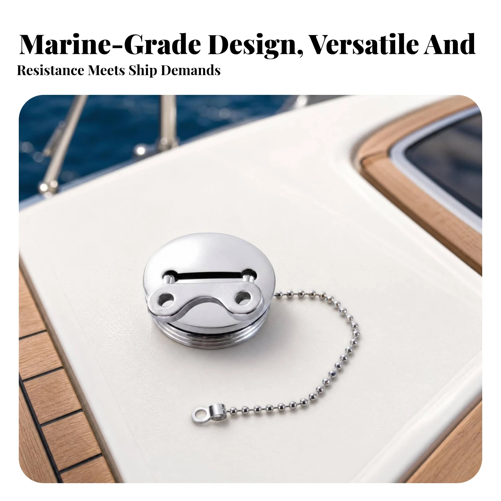 Marine Fuel Filler Cap Slimline Fuel Filler Cap Round Corrosion Resistant