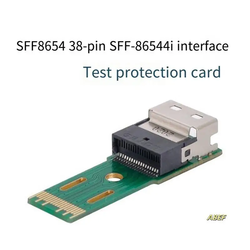 محول بطاقة حماية واجهة SFF-8654 4I عالي الأداء مع اتصال 38PIN X4