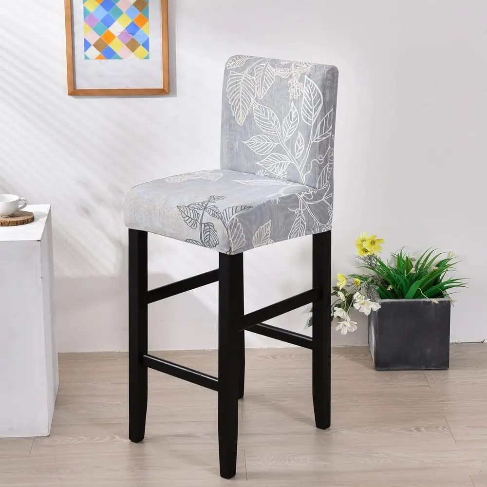 

Stretch Bar Stool Covers Set o 4,Counter Stool Cover,Pub Chair Slipcover Counter Height Chairs Covers or Back Chair bar Stool