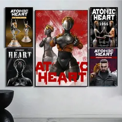 Atomic Heart Vintage Vintage Posters Sticky Retro Kraft Paper Sticker DIY Room Bar Cafe Kawaii Room Decor