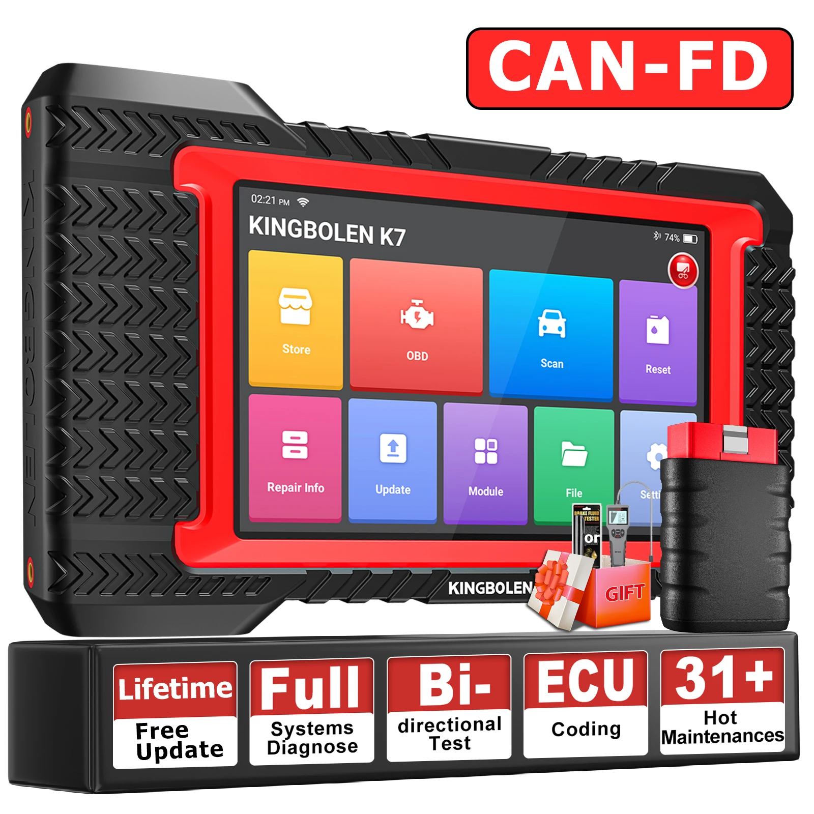 مراجعات وتحليلات أداة الفحص الشامل KINGBOLEN K7 لسيارات OBD2