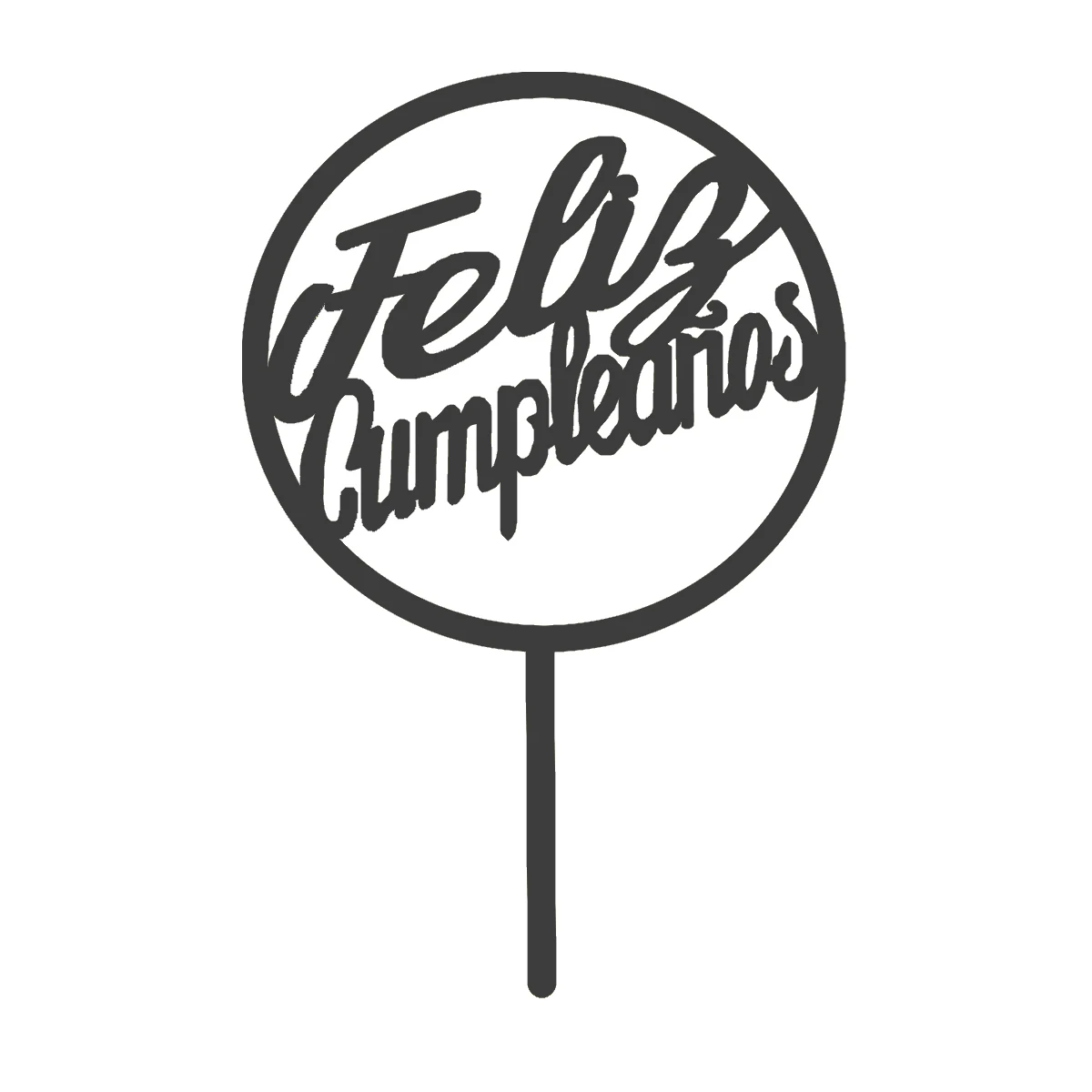 

50Pcs Feliz cumpleuños Spanish Happy Birthday Cake Flag Topper Acrylic Letter Cake Top Flag Decoration Party Supplies