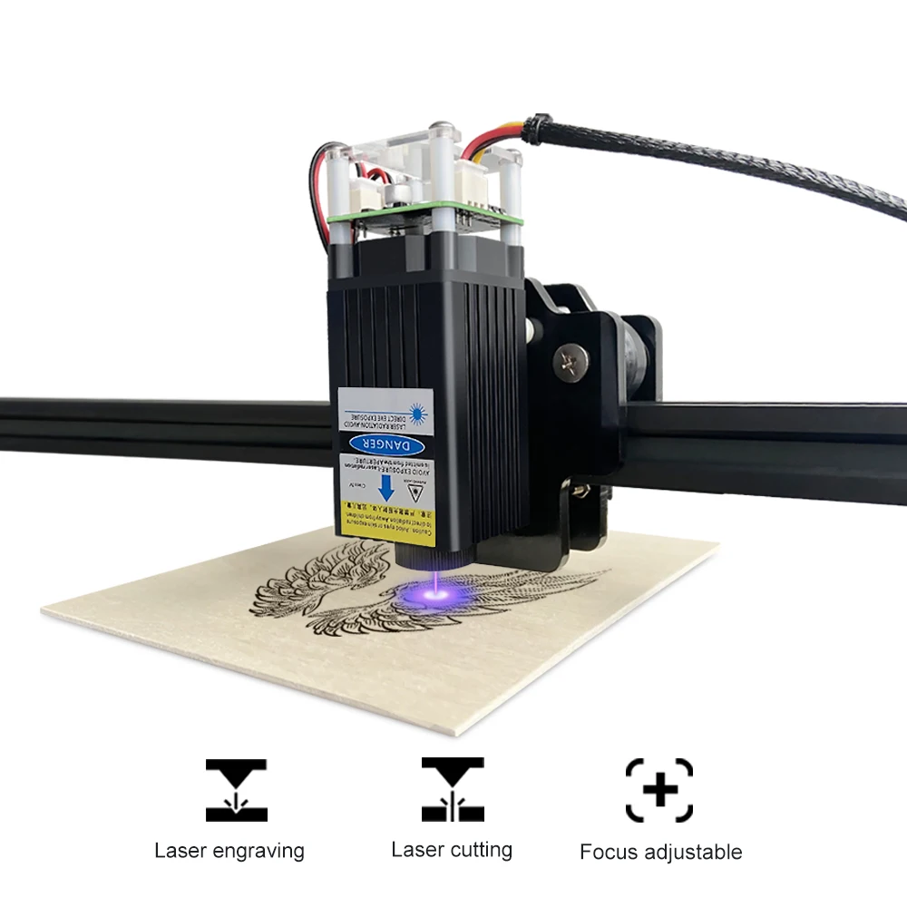 LASER TREE 4W Optical Power Laser Head 450nm Blue Light TTL PWM Module For Laser Engraver Wood DIY Woodworking Tools