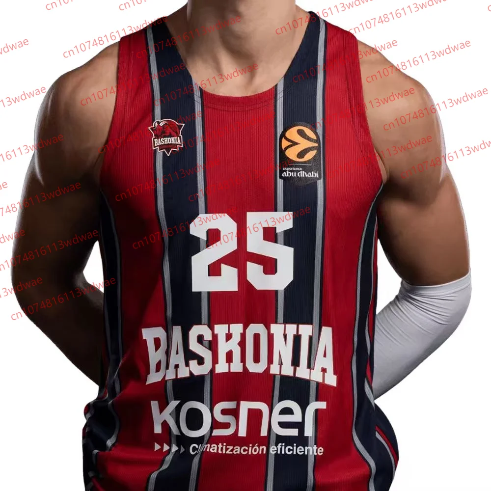 دوري كرة السلة الإسباني جيرسي 25 كرة السلة سترة رياضية Baskonia كرة السلة جيرسي كيت ماركوس هوارد 0 جيرسي كيت طفل المحملة