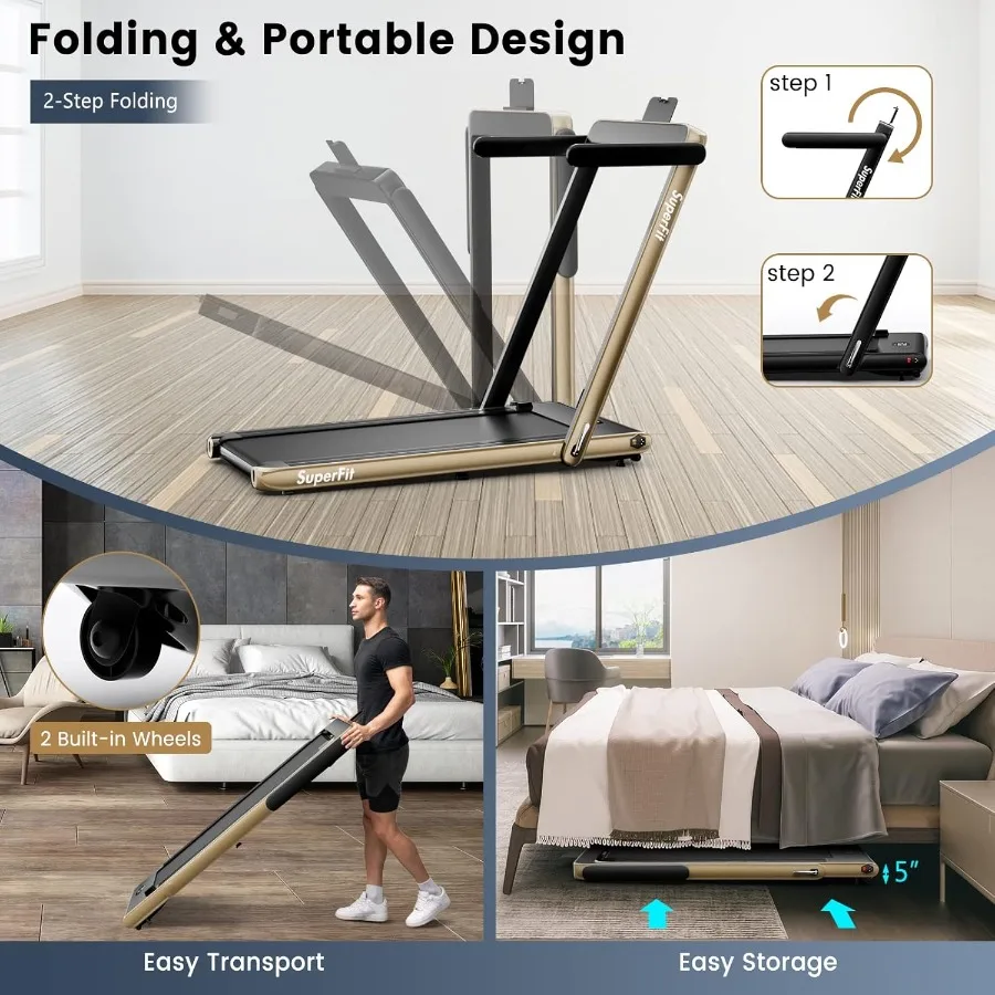 جهاز مشي 2 في 1 تحت المكتب مع شاشة LED تركيب مجاني، تطبيق ذكي وجهاز تحكم عن بعد، مكبر صوت بلوتوث قابل للطي وشركات #2