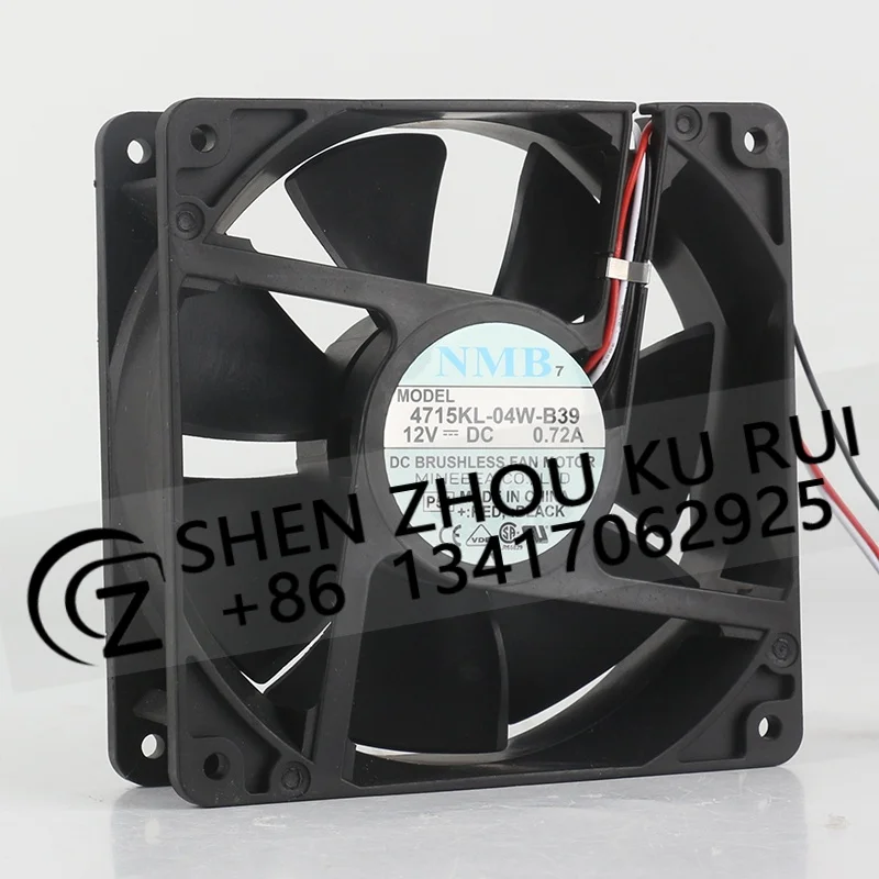 New original NMB 12038 DC 12V 0.72A 12CM double ball High Air capacity 120X120X38MM 4715KL-04W-B39 cooling fan