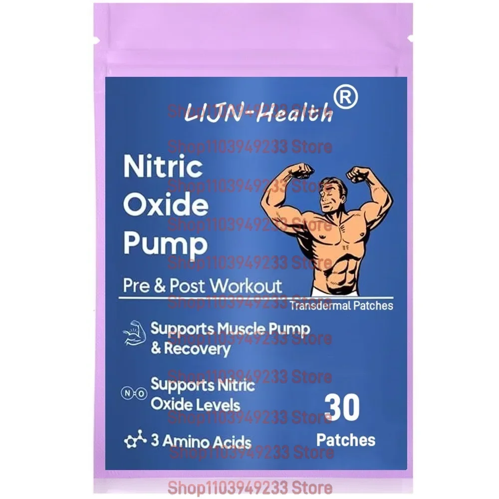 30 Patches Nitric Oxide Transdermal Patches for Men Muscle Growth Performance Endurance