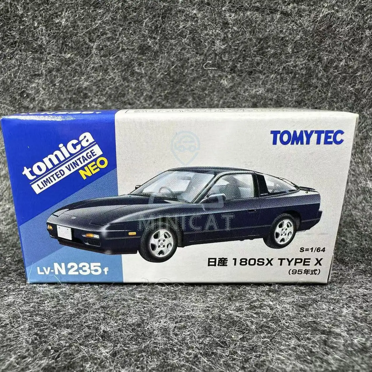 202411 Tomytec Tomica TLV 1/64 LV-N235f Nissan 180SX 1995 Grayish purple Die-cast Alloy Car Model Collection Toy Gift