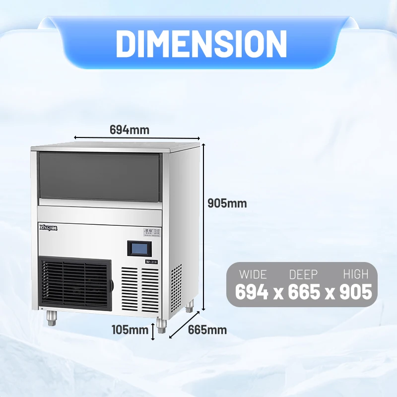 Commercial Restaurant Food Freshness Snow Ice Maker 24 Hours Ice Maker 96kg650W Commercial Snow Flake Ice Machine