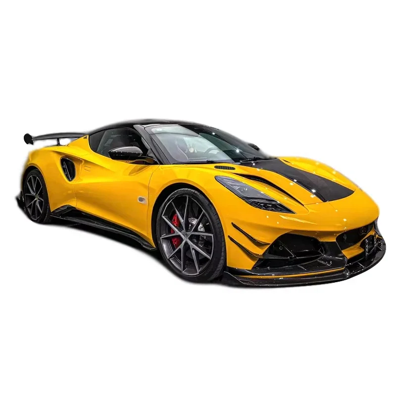 Dry Carbon Fiber Body Kit For Car Lotus Emira Front Canards Lip Side Skirts Vent Engine Hood Cover Rear Diffuser Spoiler