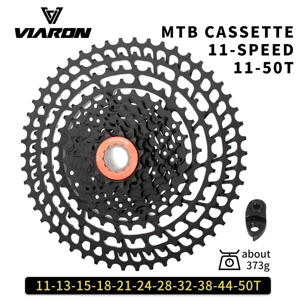 VIARON Ultralight MTB Cassette k7 10S/11S/12S 50-52T CNC Hollow 7075 Aluminum Alloy for HG Freehub