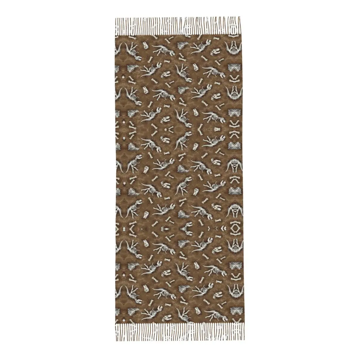 Dinosaur Fossils Halloween Scarf Tassel Scarves for Women Soft Warm Shawls and Wraps Large Fall Winter Shawl Wrap